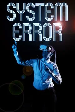 Text showing inspiration System Error. Business overview Technological failure Stockfoto's