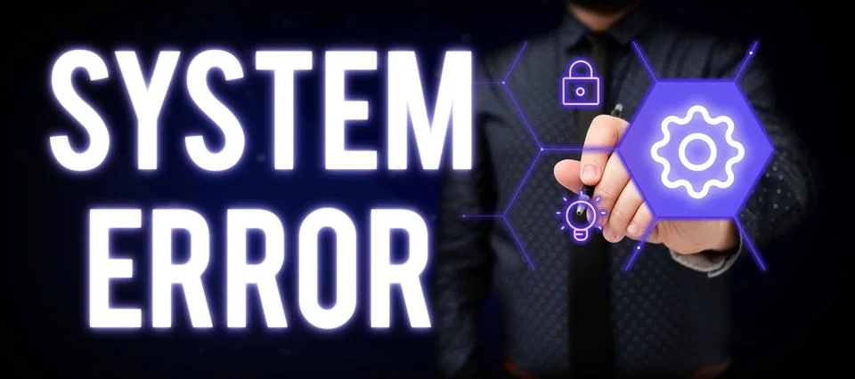 Text showing inspiration System Error. Internet Concept Technological failure Stockfoto's