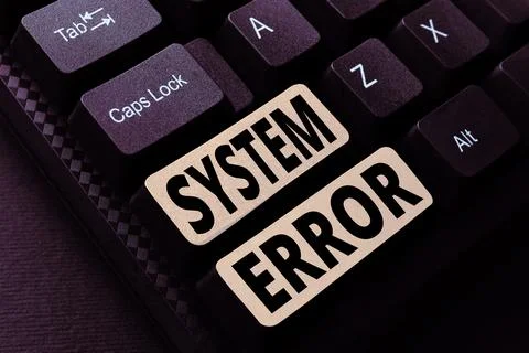 Text showing inspiration System Error. Business showcase Technological failure Foto stock