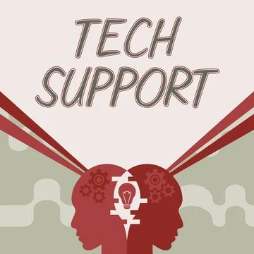 Text showing inspiration Tech Support. Internet Concept Assisting individuals Stock Illustration