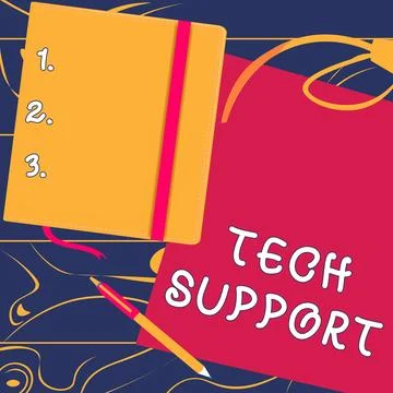 Text showing inspiration Tech Support. Word for Assisting individuals who are イラスト素材