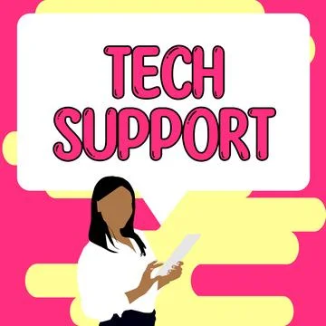 Text showing inspiration Tech Support. Business concept Assisting individuals Stock Illustration