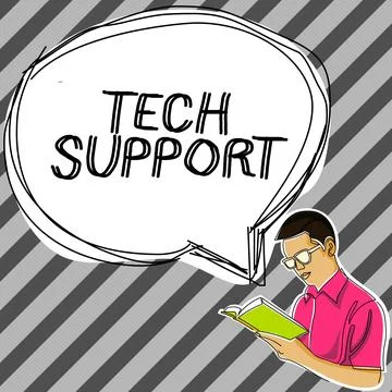 Text showing inspiration Tech Support. Business idea Assisting individuals who 스톡 일러스트
