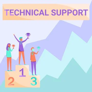Text showing inspiration Technical Support. Business concept Repair and advice Illustrazione stock