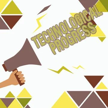 Text showing inspiration Technological Progress. Business concept overall Ilustración de archivo