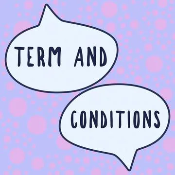 Text showing inspiration Term And Conditions. Business showcase Policies and Illustration