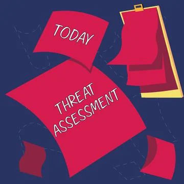 Text showing inspiration Threat Assessment. Business approach determining the Stock Illustration