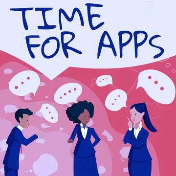 Text showing inspiration Time For Apps. Word Written on The best fullfeatured Stock Illustration