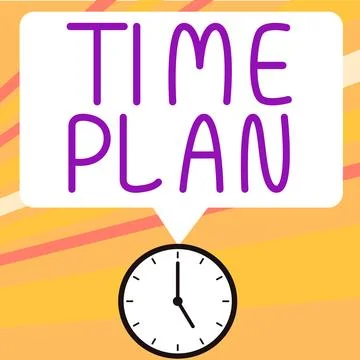 Text showing inspiration Time Plan. Conceptual photo a system for paying for Ilustração Stock