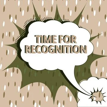 Text showing inspiration Time For Recognition. Word for Acknowledgement Interval Stock Illustration
