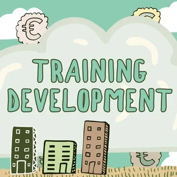 Text showing inspiration Training Development. Word Written on Learn and Expand Stock Illustration