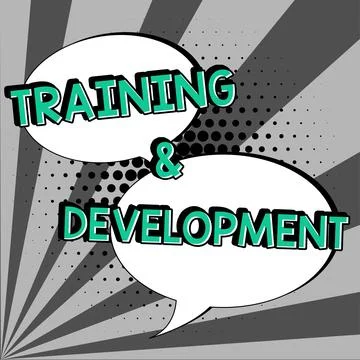 Text showing inspiration Training Development. Word Written on Organize Stock Illustration