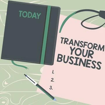Text showing inspiration Transform Your Business. Business idea Modify energy on Ilustración de archivo