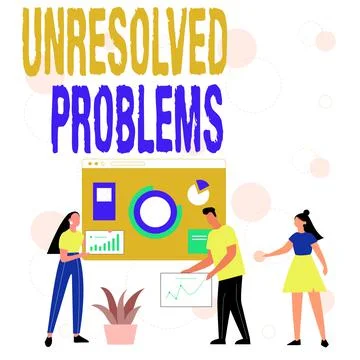 Text showing inspiration Unresolved Problems. Business showcase those Queries no Stock Illustration