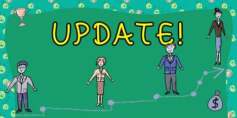 Text showing inspiration Update. Concept meaning Make something more modern Stock Illustration