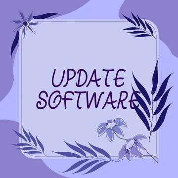 Text showing inspiration Update Software. Concept meaning replacing program with Ilustración de archivo