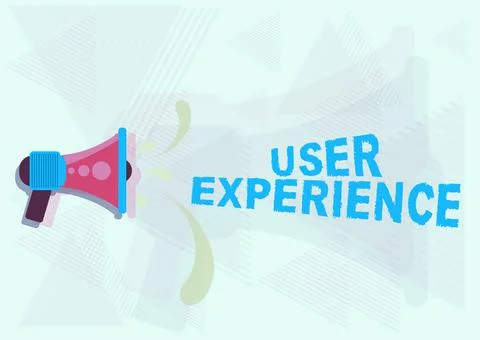 Text showing inspiration User Experience. Internet Concept using website Stock Illustration