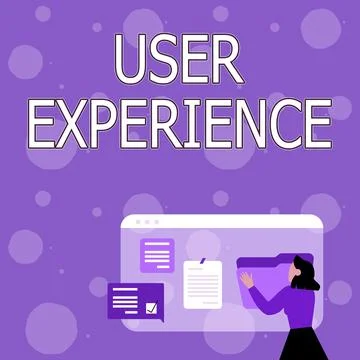 Text showing inspiration User Experience. Business showcase using website Stock Illustration