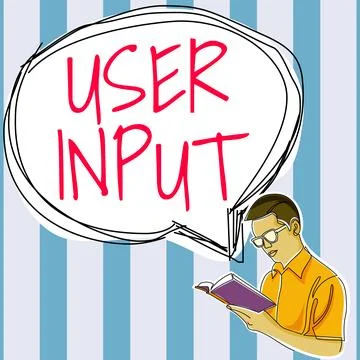 Text showing inspiration User Input. Conceptual photo Any information or data Stock Illustration