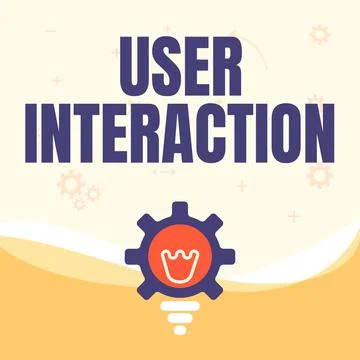 Text showing inspiration User Interaction. Business showcase how the customer Stockillustratie