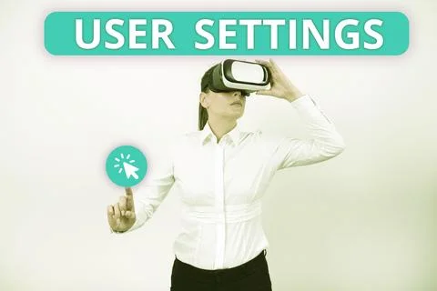 Text showing inspiration User Settings. Business idea Configuration of Stock Photos