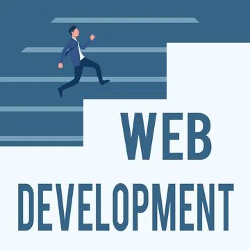 Text showing inspiration Web Development. Business showcase dealing with 스톡 일러스트