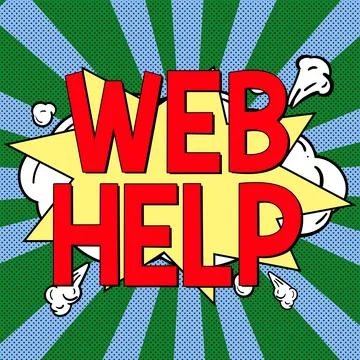 Text showing inspiration Web Help. Business concept procedural or reference 스톡 일러스트