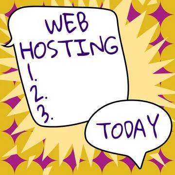 Text showing inspiration Web Hosting. Business concept The activity of providing Stock Illustration