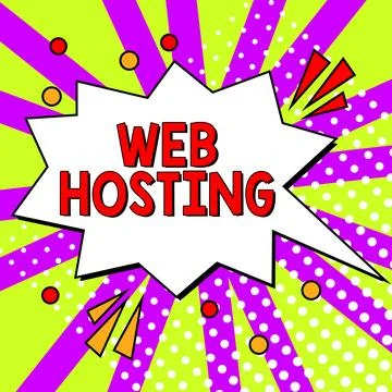 Text showing inspiration Web Hosting. Business concept The activity of providing Stock Illustration