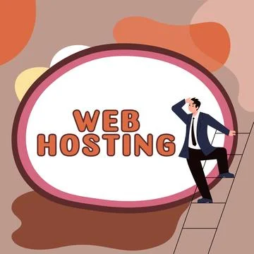 Text showing inspiration Web Hosting. Business showcase The activity of Stock Illustration
