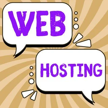 Text showing inspiration Web Hosting. Business idea The activity of providing Stock Illustration