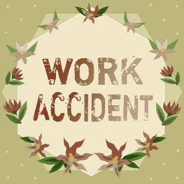 Text showing inspiration Work Accident. Word for Mistake Injury happened in the Stock Illustration