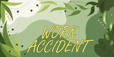 Text showing inspiration Work Accident. Business approach Mistake Injury Stock Illustration