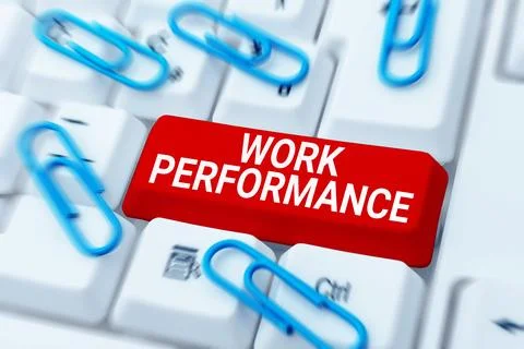 Text showing inspiration Work Performance. Word Written on A job that is not Foto stock