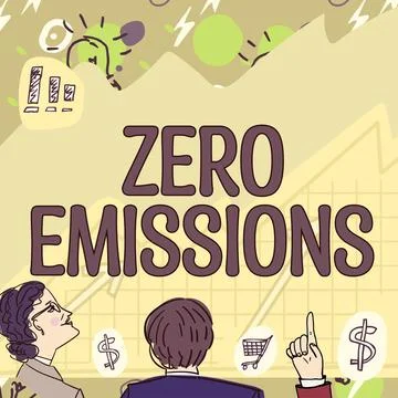 Text showing inspiration Zero Emissions. Business showcase emits no waste Stock Illustration