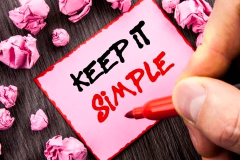 Text sign  Keep It Simple. Business concept for Simplicity Easy Strategy Appr Stock Illustration
