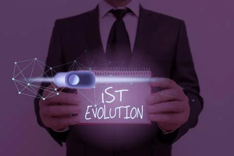 Text sign showing 1St Evolution. Conceptual photo Change in the genetic features 写真素材