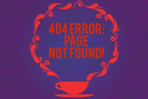 Text sign showing 404 Error Page Not Found. Conceptual photo Webpage on Server Stock-Illustration