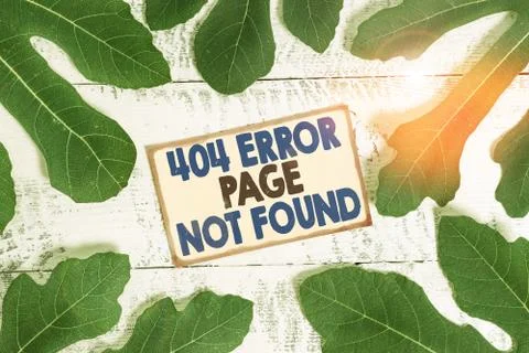 Text sign showing 404 Error Page Not Found. Conceptual photo Webpage on Server Stock-Fotos