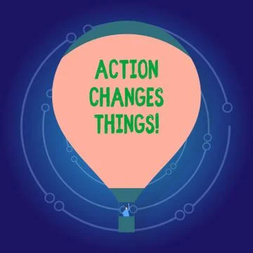 Text sign showing Action Changes Things. Conceptual photo improve yourself Do Stock Illustration