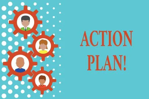 Text sign showing Action Plan. Conceptual photo proposed strategy or course of イラスト素材