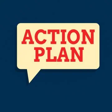 Text sign showing Action Plan. Conceptual photo proposed strategy or course of イラスト素材