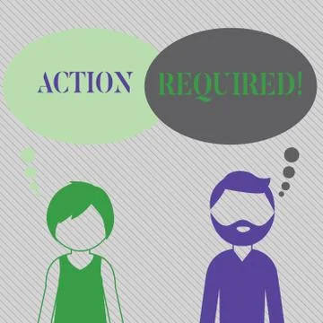 Text sign showing Action Required. Conceptual photo recipient that sender task Stock Illustration