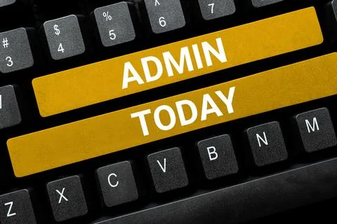Text sign showing Admin. Concept meaning Officials in executive branch of Stock Photos