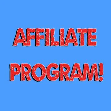 Text sign showing Affiliate Program. Conceptual photo software link songs apps Stock-Illustration
