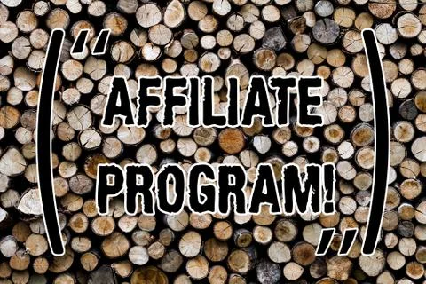 Text sign showing Affiliate Program. Conceptual photo software link songs apps Stock Photos