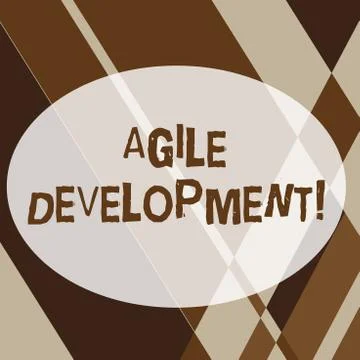Text sign showing Agile Development. Conceptual photo alliance between 스톡 일러스트