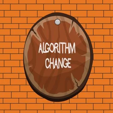 Text sign showing Algorithm Change. Conceptual photo change in procedure Stock Illustration