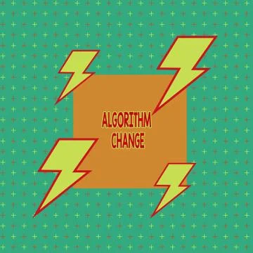 Text sign showing Algorithm Change. Conceptual photo change in procedure Stock Illustration