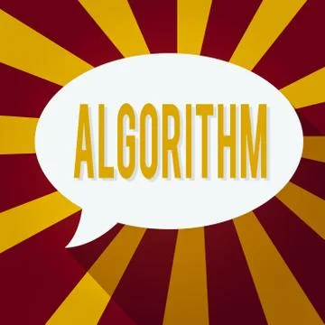 Text sign showing Algorithm. Conceptual photo a method or set of rules for イラスト素材